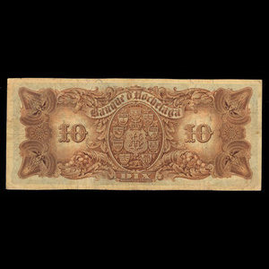 Canada, Banque d'Hochelaga, 10 dollars : 1 janvier 1914