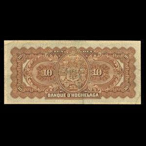 Canada, Banque d'Hochelaga, 10 dollars : 2 janvier 1917