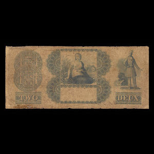 Canada, Banque du Peuple (People's Bank), 2 dollars : 1 mars 1845