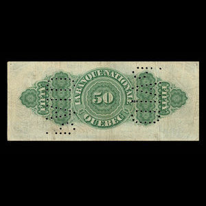 Canada, La Banque Nationale, 50 dollars : 2 octobre 1871