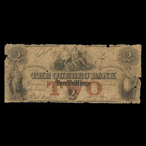 Canada, Banque de Québec, 2 dollars : 1 novembre 1850