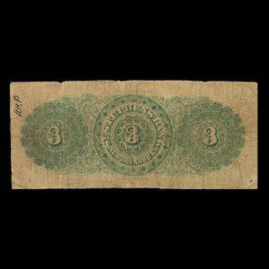 Canada, St. Stephen's Bank, 3 dollars : 1 mars 1880