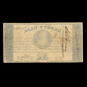 Canada, Henry's Bank, 1/2 dollar : 27 juin 1837