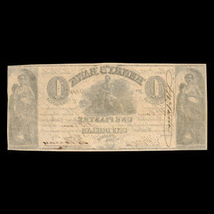 Canada, Henry's Bank, 1 dollar : 27 juin 1837