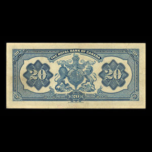 Canada, Banque Royale du Canada, 20 dollars : 2 janvier 1913