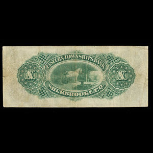 Canada, Eastern Townships Bank, 10 dollars : 1 juillet 1879