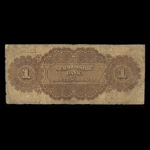 Canada, Summerside Bank of Prince Edward Island, 1 dollar : 2 avril 1866