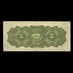 Canada, Banque Nouvelle-Écosse, 5 dollars : 1 septembre 1908