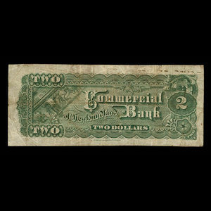 Canada, Commercial Bank of Newfoundland, 2 dollars : 3 janvier 1888