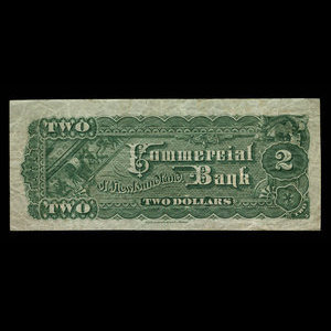 Canada, Commercial Bank of Newfoundland, 2 dollars : 3 janvier 1888