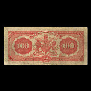 Canada, Banque Royale du Canada, 100 dollars : 2 janvier 1913