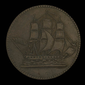 Canada, inconnu, 1/2 penny : 1835