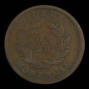 Canada, inconnu, 1 sou : 1838