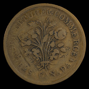 Canada, inconnu, 1 sou : 1838