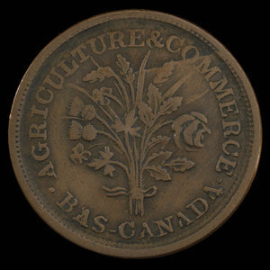 Canada, Dexter Chapin, 1 sou : 1838