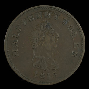 Canada, inconnu, 1/2 penny : 1815