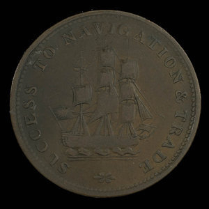 Canada, inconnu, 1/2 penny : 1815