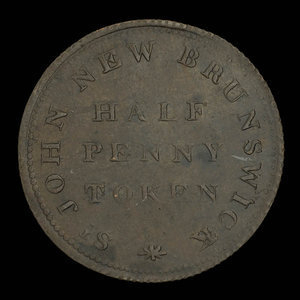 Canada, inconnu, 1/2 penny : 1835