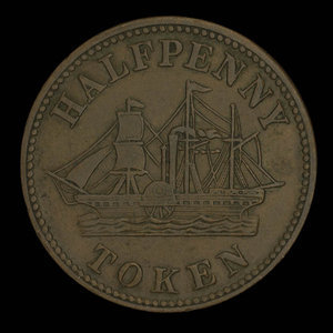 Canada, James Duncan & Co., 1/2 penny : 1858