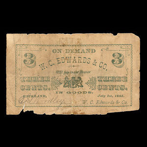 Canada, W.C. Edwards & Cie. Ltée., 3 cents : 1 juillet 1885