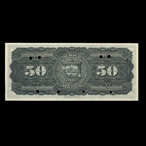 Canada, Banque Nouvelle-Écosse, 50 dollars : 1 mai 1906