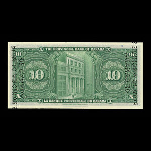 Canada, Banque Provinciale du Canada, 10 dollars : 1 septembre 1936