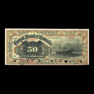 Canada, Banque Royale du Canada, 50 dollars : 2 janvier 1901