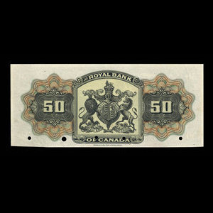 Canada, Banque Royale du Canada, 50 dollars : 2 janvier 1901