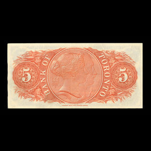 Canada, Bank of Toronto (The), 5 dollars : 2 janvier 1937