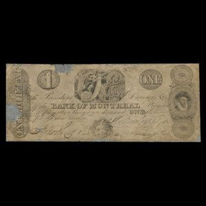 Canada, Banque de Montréal, 1 dollar : 1 juillet 1831