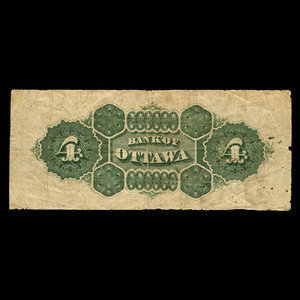 Canada, Bank of Ottawa (The), 4 dollars : 2 novembre 1874