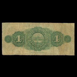 Canada, Banque Nouvelle-Écosse, 4 dollars : 2 juillet 1877