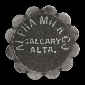 Canada, Alpha Milk Co., 1 chopine de lait standard :