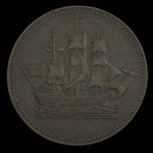 Canada, inconnu, 1/2 penny : 1835