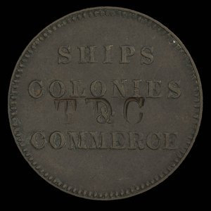 Canada, inconnu, 1/2 penny : 1835