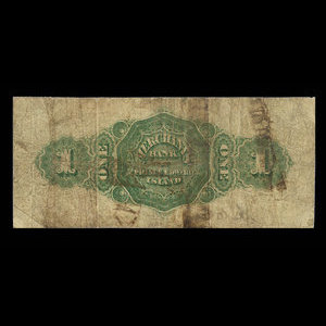 Canada, Merchants Bank of Prince Edward Island, 1 dollar : 1 août 1877