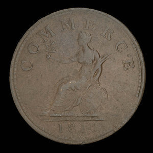 Canada, inconnu, 1 penny : 1814