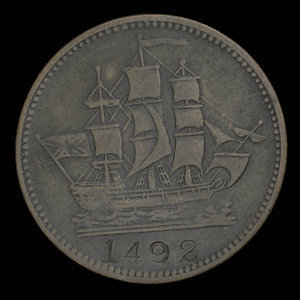 Canada, inconnu, 1/2 penny : 1835