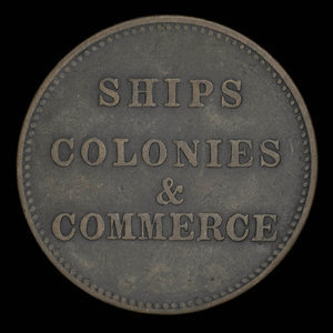 Canada, inconnu, 1/2 penny : 1835