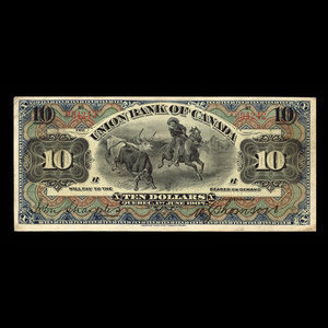 Canada, Union Bank of Canada (The), 10 dollars : 1 juin 1907