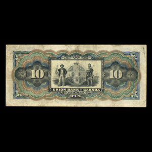 Canada, Union Bank of Canada (The), 10 dollars : 1 juin 1907