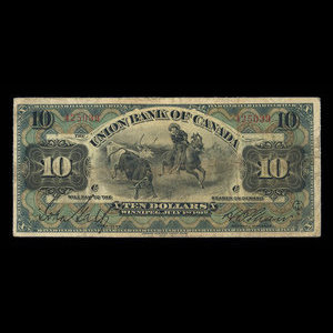 Canada, Union Bank of Canada (The), 10 dollars : 1 juillet 1912