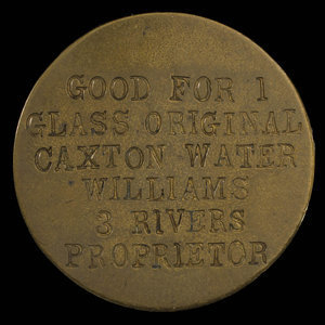 Canada, R.W. Williams, 1 verre, eau de caxton : 1895