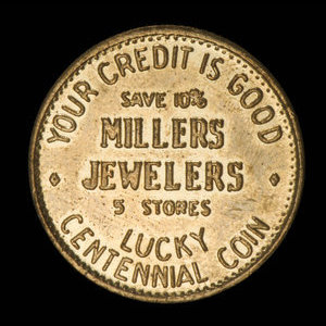 Canada, Millers Jewellers, aucune dénomination : 1958