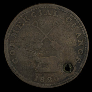 Canada, inconnu, 1/2 penny : 1820