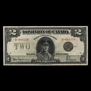 Canada, Dominion du Canada, 2 dollars : 23 juin 1923