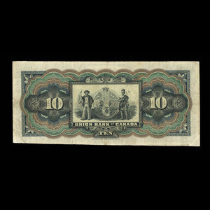 Canada, Union Bank of Canada (The), 10 dollars : 1 juillet 1912