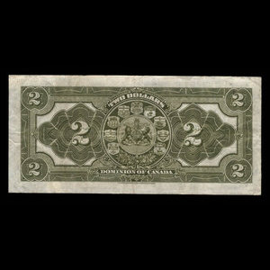 Canada, Dominion du Canada, 2 dollars : 2 janvier 1914