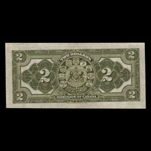 Canada, Dominion du Canada, 2 dollars : 2 janvier 1914