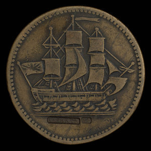 Canada, inconnu, 1/2 penny : 1835